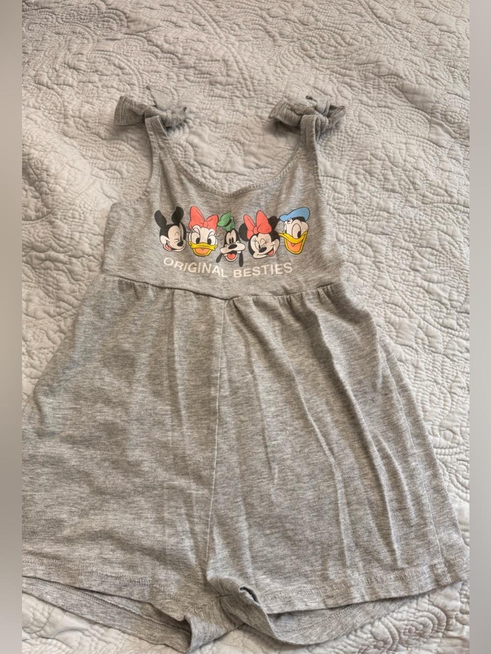 Disney Mickey and Friends Heather Gray Romper